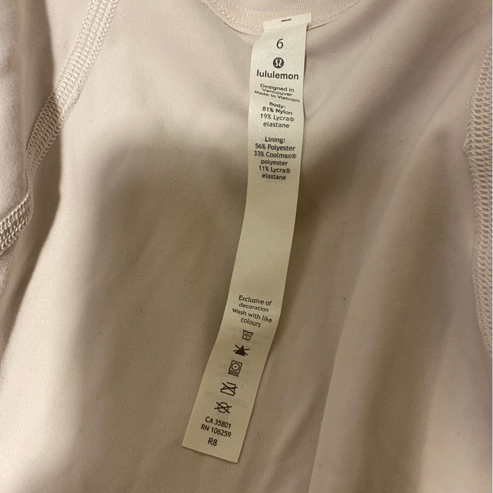 Lululemon Asymmetrical Hoodie size 6 color light blush pink - Picture 6 of 7